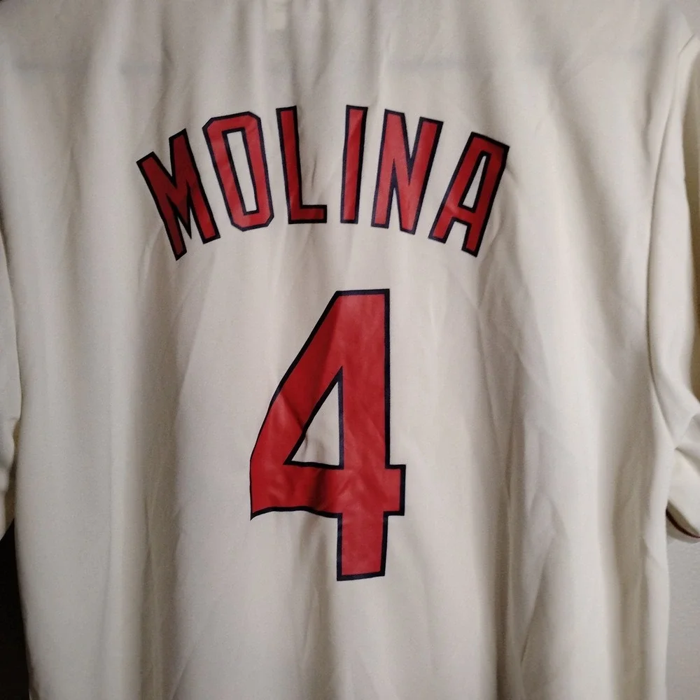 St.Louis Cardinals Jersey, Xlarge,B2013 Yadie Molina #4, # Greatest Catcher Ever